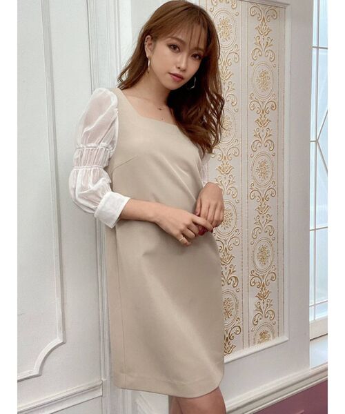 RESEXXY(リゼクシー)の「Aラインドッキングワンピース(ワンピース・レディース・ブラック/ベージュ/オレンジ・FREE)」の15枚目の写真