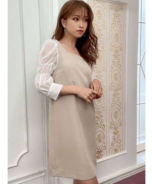 RESEXXY(リゼクシー)の「Aラインドッキングワンピース(ワンピース・レディース・ブラック/ベージュ/オレンジ・FREE)」の16枚目の写真