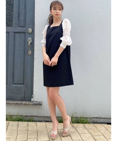 RESEXXY(リゼクシー)の「Aラインドッキングワンピース(ワンピース・レディース・ブラック/ベージュ/オレンジ・FREE)」の20枚目の写真