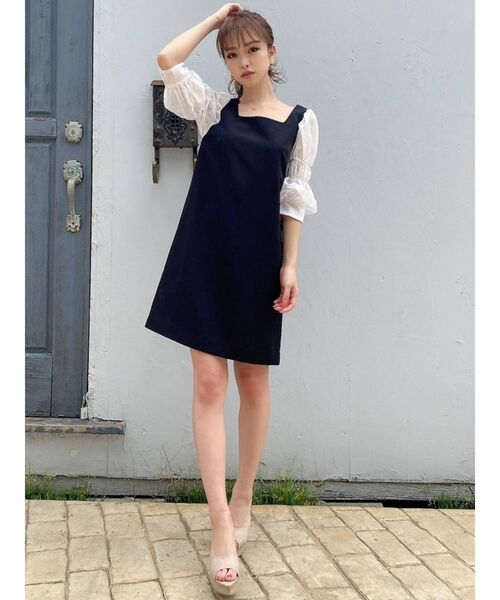 RESEXXY(リゼクシー)の「Aラインドッキングワンピース(ワンピース・レディース・ブラック/ベージュ/オレンジ・FREE)」の21枚目の写真