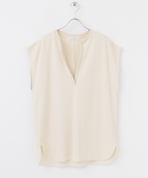 URBAN RESEARCH（アーバンリサーチ）の「針抜きリブノースリーブカットソー（Tシャツ/カットソー・レディース・ブラック/アイボリー・FREE）」の18枚目の写真
