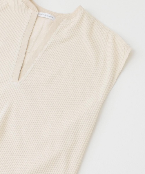 URBAN RESEARCH（アーバンリサーチ）の「針抜きリブノースリーブカットソー（Tシャツ/カットソー・レディース・ブラック/アイボリー・FREE）」の19枚目の写真