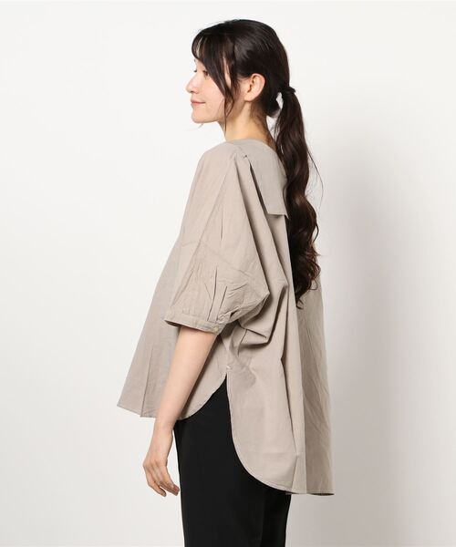 Samansa Mos2（サマンサ モスモス）の「セーラーカラードルマンブラウス（シャツ/ブラウス・レディース・ベージュ/パープル/オフホワイト・ﾌﾘ-）」の4枚目の写真