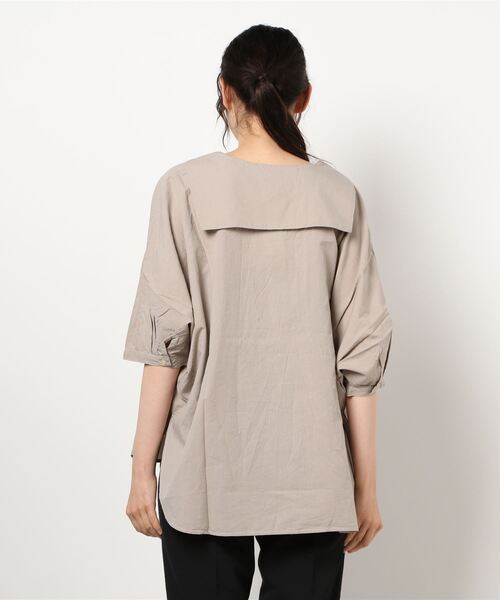 Samansa Mos2（サマンサ モスモス）の「セーラーカラードルマンブラウス（シャツ/ブラウス・レディース・ベージュ/パープル/オフホワイト・ﾌﾘ-）」の5枚目の写真