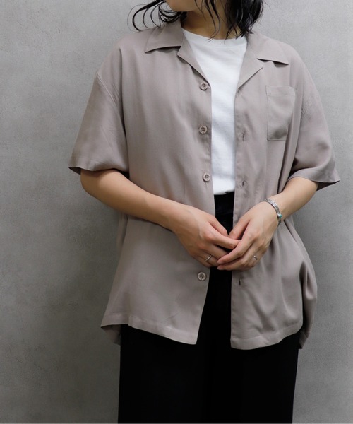go slow caravan（ゴースローキャラバン）の「Roughtrade / ラフトレード レーヨンシャツ (M3)（シャツ/ブラウス・レディース・ブラック/ベージュ/その他1/その他2・M/L）」の9枚目の写真