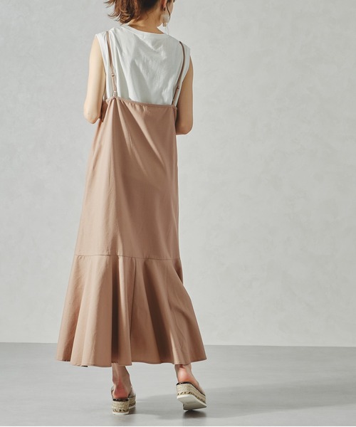 acro（アクロ）の「リネンタッチキャミワンピース/AC1062（ワンピース・レディース・パープル/ブラウン/ベージュ・ﾌﾘ-）」の5枚目の写真