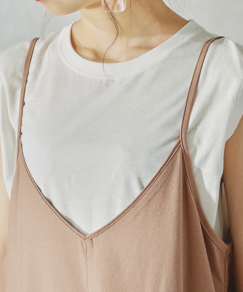 acro（アクロ）の「リネンタッチキャミワンピース/AC1062（ワンピース・レディース・パープル/ブラウン/ベージュ・ﾌﾘ-）」の6枚目の写真