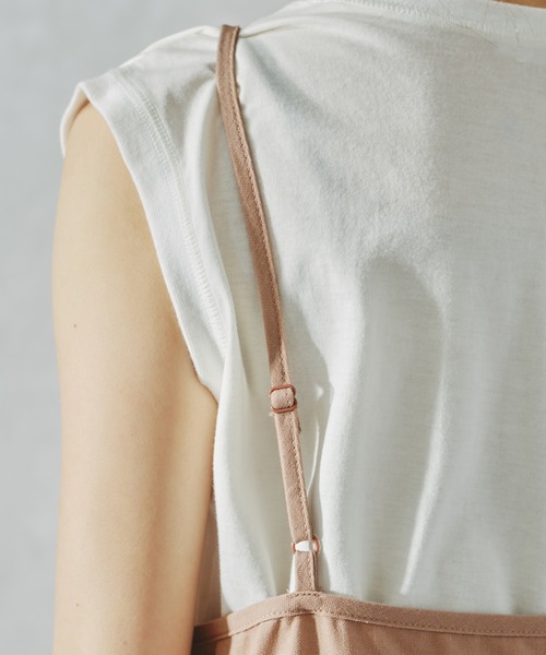 acro（アクロ）の「リネンタッチキャミワンピース/AC1062（ワンピース・レディース・パープル/ブラウン/ベージュ・ﾌﾘ-）」の7枚目の写真