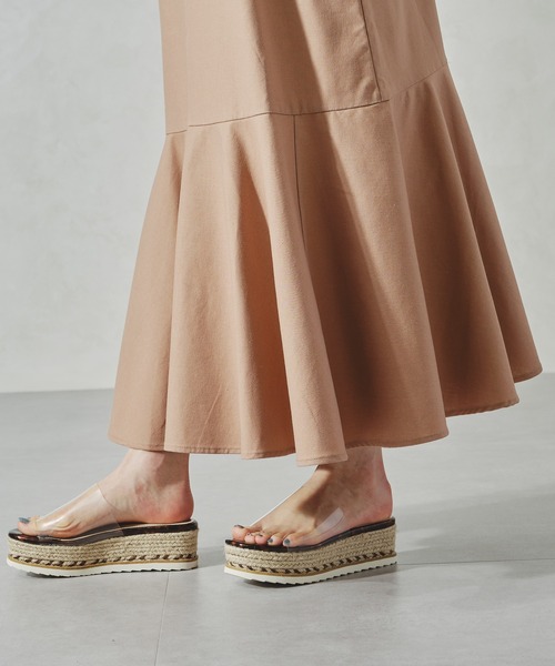 acro（アクロ）の「リネンタッチキャミワンピース/AC1062（ワンピース・レディース・パープル/ブラウン/ベージュ・ﾌﾘ-）」の8枚目の写真