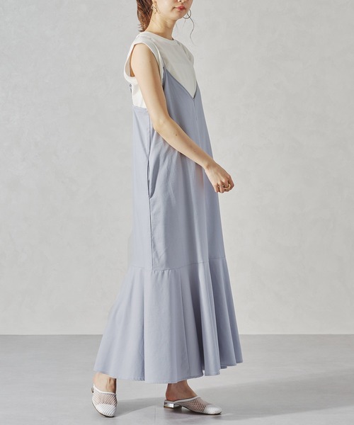 acro（アクロ）の「リネンタッチキャミワンピース/AC1062（ワンピース・レディース・パープル/ブラウン/ベージュ・ﾌﾘ-）」の12枚目の写真