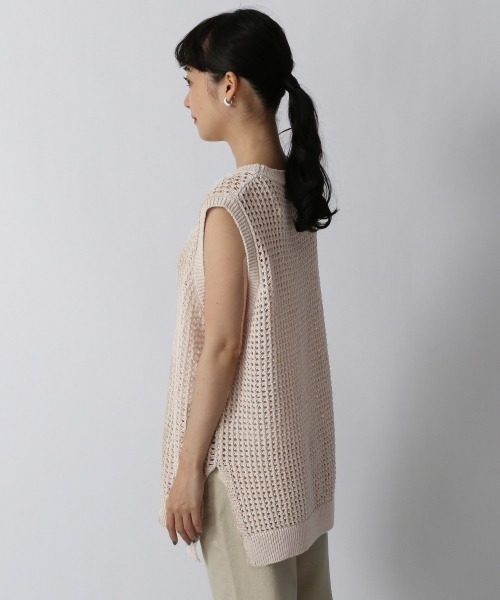 LOWRYS FARM（ローリーズファーム）の「テープヤーンメッシュプルオーバーＮＳ　956100（ニット/セーター・レディース・ブラック/グレー/アイボリー/グリーン・FREE）」の9枚目の写真