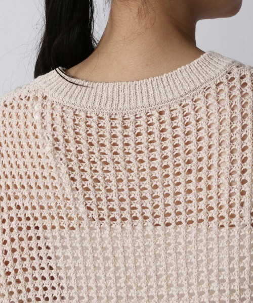 LOWRYS FARM（ローリーズファーム）の「テープヤーンメッシュプルオーバーＮＳ　956100（ニット/セーター・レディース・ブラック/グレー/アイボリー/グリーン・FREE）」の14枚目の写真