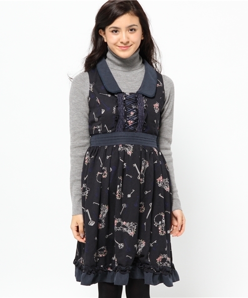 axes femme（アクシーズファム）の「カギ柄ワンピース