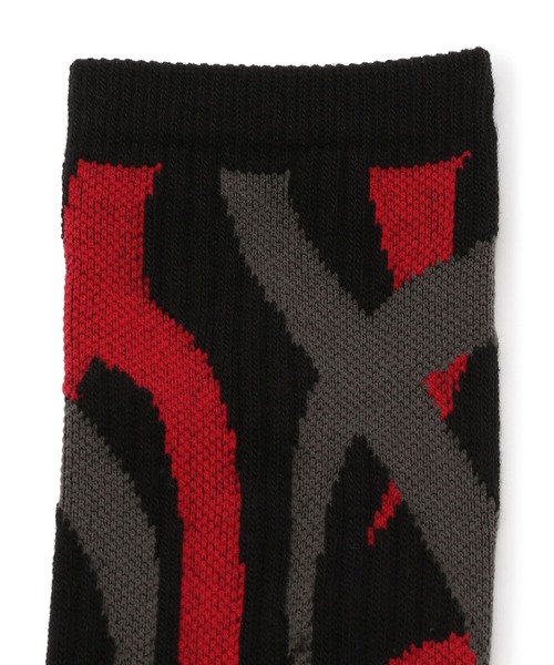 DANKE SCHON（ダンケシェーン）の「DankeSchon/ダンケシェーン/トライバルソックス/TRIBAL SOCKS（ソックス/靴下・メンズ・グレー/レッド・FREE）」の5枚目の写真