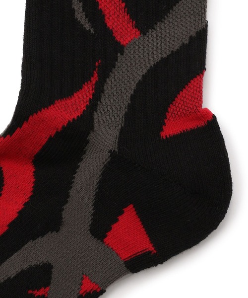 DANKE SCHON（ダンケシェーン）の「DankeSchon/ダンケシェーン/トライバルソックス/TRIBAL SOCKS（ソックス/靴下・メンズ・グレー/レッド・FREE）」の3枚目の写真