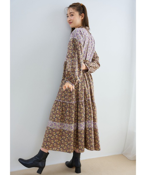 MILKFED.（ミルクフェド）の「FLORAL PRINT TIERED DRESS（ワンピース・レディース・ピンク/ライトパープル・ONE SIZE）」の22枚目の写真