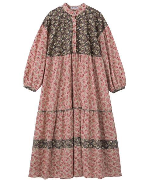 MILKFED.（ミルクフェド）の「FLORAL PRINT TIERED DRESS（ワンピース・レディース・ピンク/ライトパープル・ONE SIZE）」の6枚目の写真