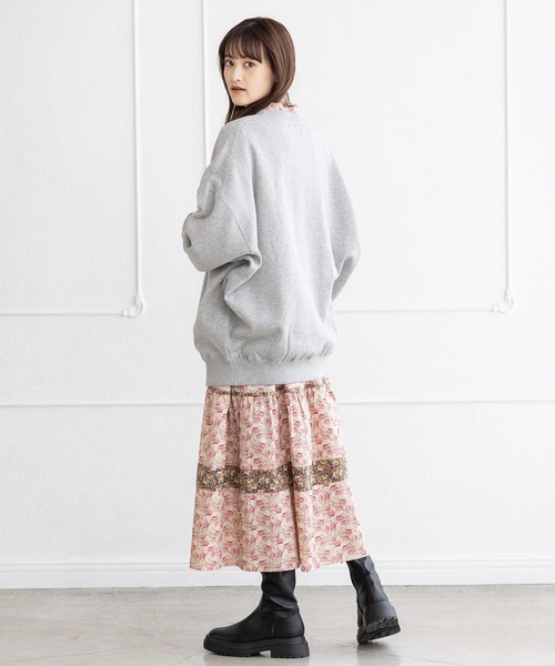 MILKFED.（ミルクフェド）の「FLORAL PRINT TIERED DRESS（ワンピース・レディース・ピンク/ライトパープル・ONE SIZE）」の10枚目の写真