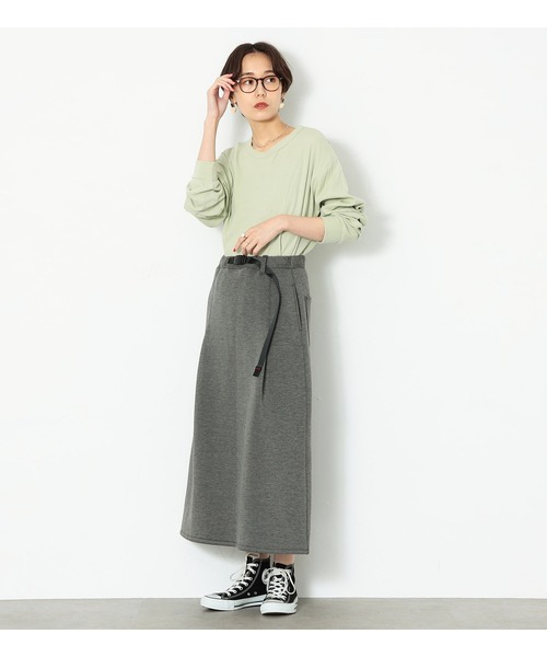 Lee×GRAMICCI(グラミチ) タックフレア ミドルスカート Gramicci（グラミチ）の「【Lee×GRAMICCI(グラミチ)】タック