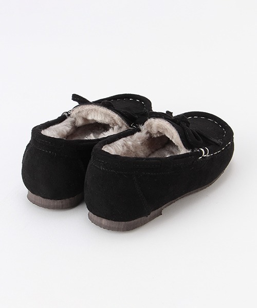 petit main（プティマイン）の「リボンモカシン（モカシン/デッキシューズ・キッズ・ライトピンク/ブラック/チャコール・14cm/18cm/15cm/17cm/13cm/16cm）」の7枚目の写真