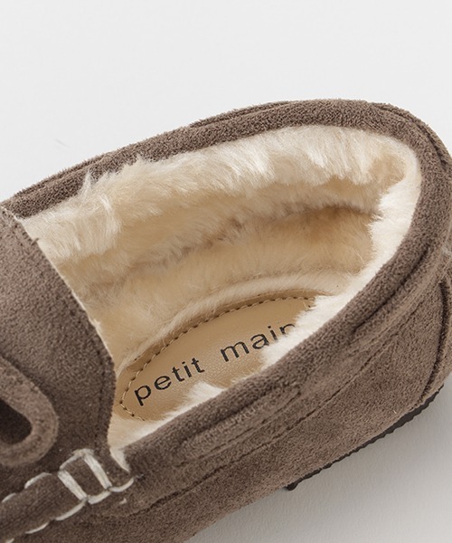 petit main（プティマイン）の「リボンモカシン（モカシン/デッキシューズ・キッズ・ライトピンク/ブラック/チャコール・14cm/18cm/15cm/17cm/13cm/16cm）」の11枚目の写真