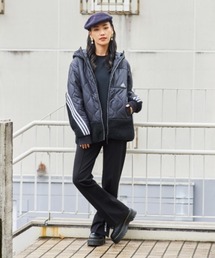adidas デニムジャケット ボア襟 レディース - メルカリ