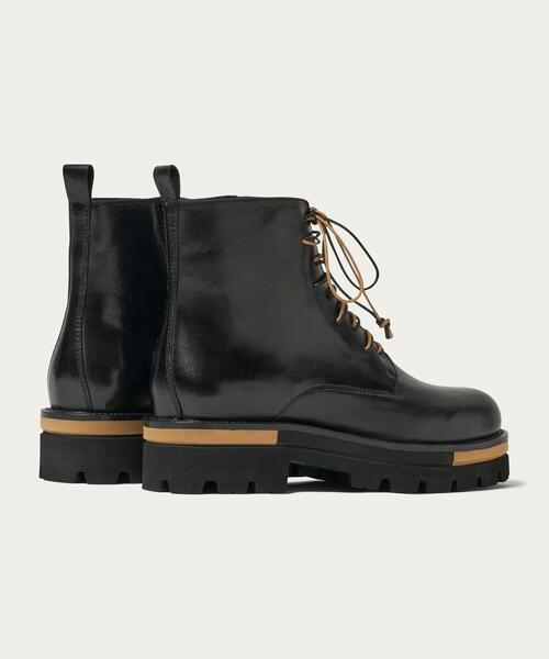 ELVIO ZANON（エルビオザノン）の「＜ELVIO ZANON＞レースアップ レザーブーツ◆（ブーツ・レディース・ブラック・36/37/38）」の7枚目の写真