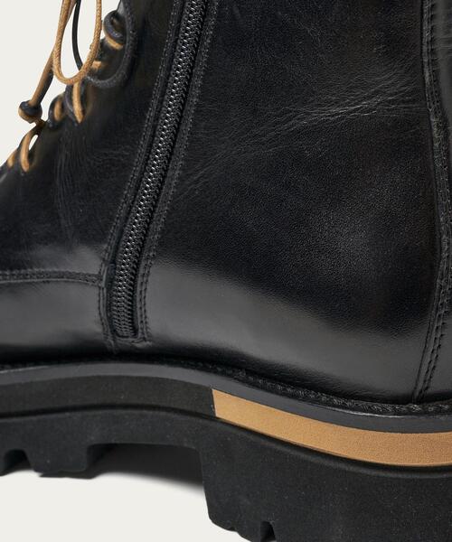 ELVIO ZANON（エルビオザノン）の「＜ELVIO ZANON＞レースアップ レザーブーツ◆（ブーツ・レディース・ブラック・36/37/38）」の14枚目の写真