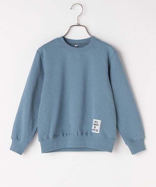 b・ROOM（ビールーム）の「オーガニックコットンアップリケつきベーシックトレーナー 【PTPR】（スウェット・キッズ・キャメル/トップグレー/ピンク/ブルー/ベージュ/ライトカーキ・110cm/100cm/120cm/140cm/130cm）」の4枚目の写真