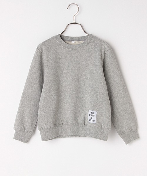 b・ROOM（ビールーム）の「オーガニックコットンアップリケつきベーシックトレーナー 【PTPR】（スウェット・キッズ・キャメル/トップグレー/ピンク/ブルー/ベージュ/ライトカーキ・110cm/100cm/120cm/140cm/130cm）」の2枚目の写真