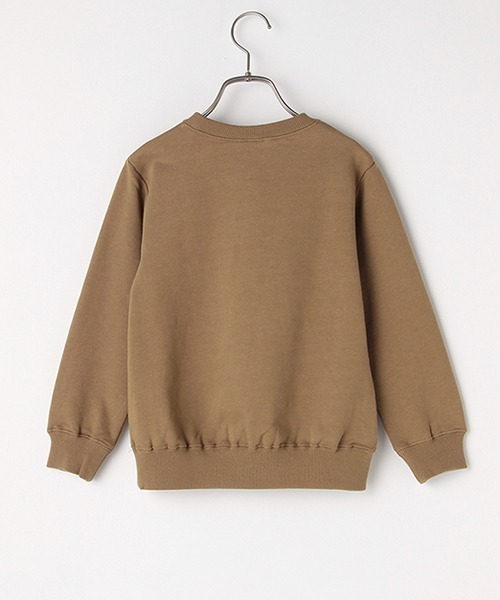 b・ROOM（ビールーム）の「オーガニックコットンアップリケつきベーシックトレーナー 【PTPR】（スウェット・キッズ・キャメル/トップグレー/ピンク/ブルー/ベージュ/ライトカーキ・110cm/100cm/120cm/140cm/130cm）」の9枚目の写真