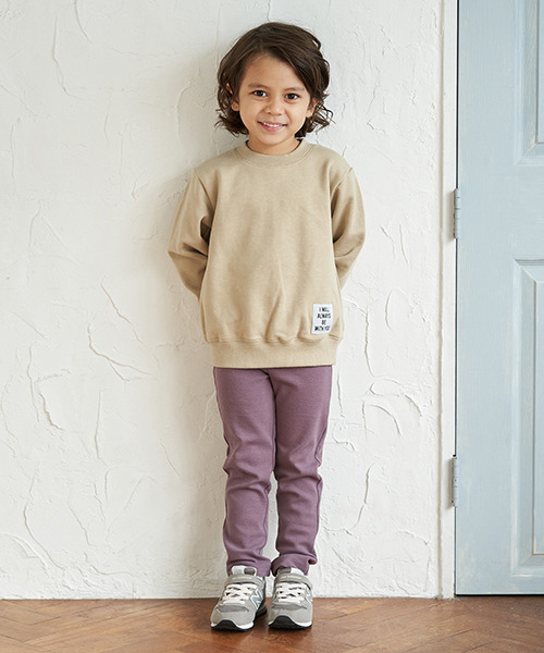 b・ROOM（ビールーム）の「オーガニックコットンアップリケつきベーシックトレーナー 【PTPR】（スウェット・キッズ・キャメル/トップグレー/ピンク/ブルー/ベージュ/ライトカーキ・110cm/100cm/120cm/140cm/130cm）」の22枚目の写真