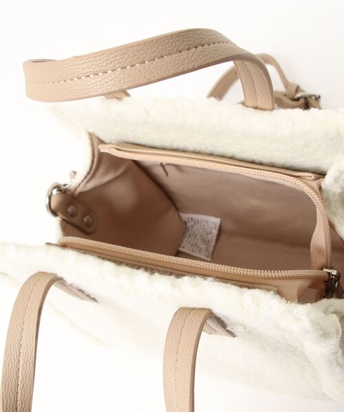 ALTROSE（アルトローズ）の「2WAYミニトート　[ｸﾞﾛｰﾘｰ]（トートバッグ・レディース・ブラック/ベージュ/アイボリー/レオパード・FREE）」の7枚目の写真