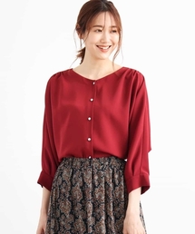 フロント釦ブラウス/洗える