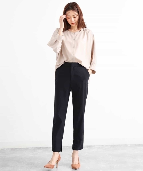 MK MICHEL KLEIN（エムケーミッシェルクラン）の「フロント釦ブラウス/洗える（シャツ/ブラウス・レディース・レッド/ブラウン/ベージュ・38）」の7枚目の写真