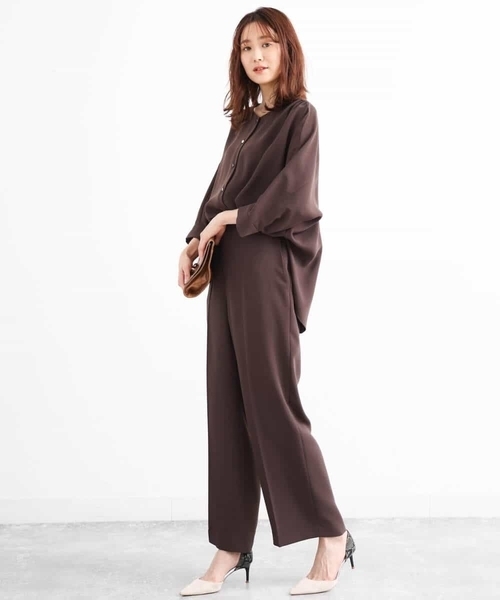 MK MICHEL KLEIN（エムケーミッシェルクラン）の「フロント釦ブラウス/洗える（シャツ/ブラウス・レディース・レッド/ブラウン/ベージュ・38）」の11枚目の写真