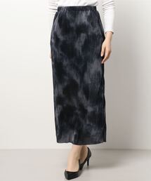 NICOLE white | ボカシ柄プリーツタイトスカート(スカート)