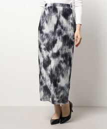 NICOLE white | ボカシ柄プリーツタイトスカート(スカート)