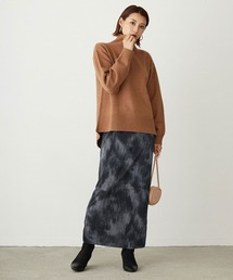 NICOLE white | ボカシ柄プリーツタイトスカート(スカート)