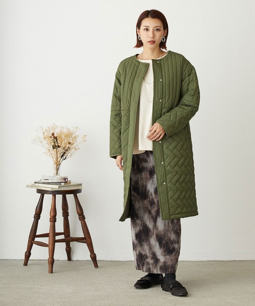 NICOLE white（ニコルホワイト）の「ボカシ柄プリーツタイトスカート（スカート・レディース・ブラック系/ベージュ系/グレー系・FREE）」の22枚目の写真