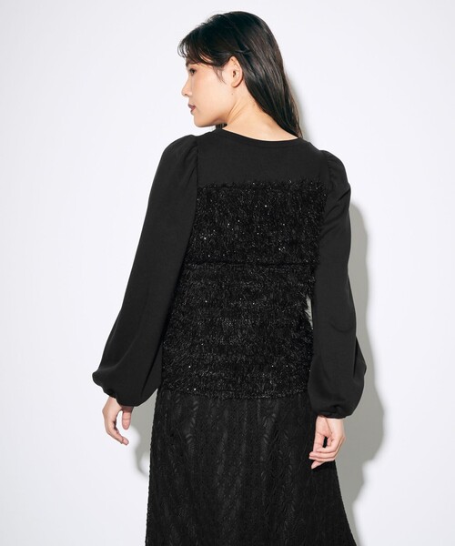 GRACE CONTINENTAL(グレースコンチネンタル)の「カットソーコンビパフ袖トップ(Tシャツ/カットソー・レディース・ブラック/ベージュ・36)」の14枚目の写真