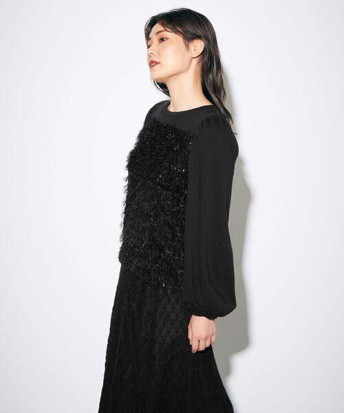 GRACE CONTINENTAL(グレースコンチネンタル)の「カットソーコンビパフ袖トップ(Tシャツ/カットソー・レディース・ブラック/ベージュ・36)」の15枚目の写真
