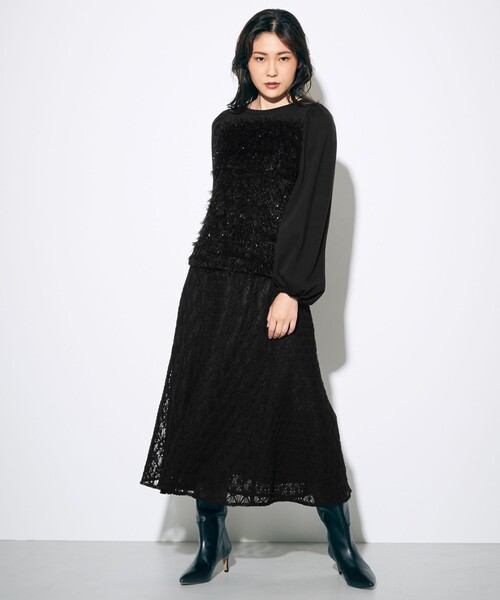 GRACE CONTINENTAL(グレースコンチネンタル)の「カットソーコンビパフ袖トップ(Tシャツ/カットソー・レディース・ブラック/ベージュ・36)」の16枚目の写真