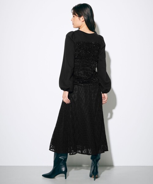 GRACE CONTINENTAL(グレースコンチネンタル)の「カットソーコンビパフ袖トップ(Tシャツ/カットソー・レディース・ブラック/ベージュ・36)」の18枚目の写真