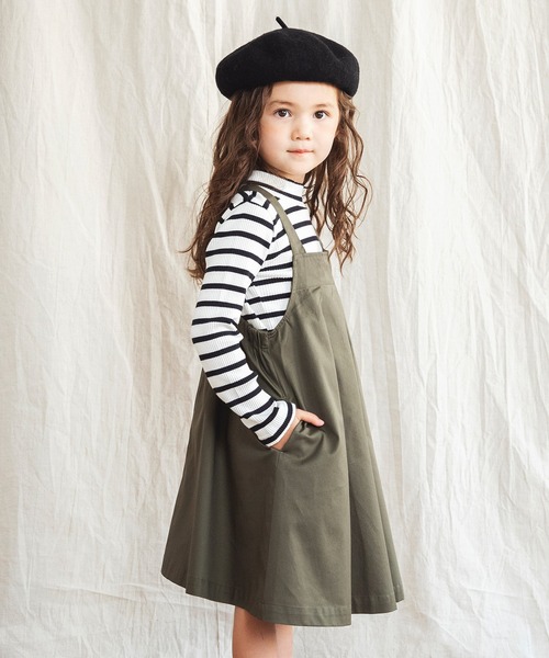 BRANSHES（ブランシェス）の「胸元タックジャンパースカート（スカート・キッズ・カーキオリーブ/ベージュ・110cm/90cm/100cm/120cm/140cm/150cm/130cm）」の18枚目の写真
