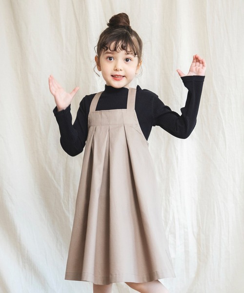 BRANSHES（ブランシェス）の「胸元タックジャンパースカート（スカート・キッズ・カーキオリーブ/ベージュ・110cm/90cm/100cm/120cm/140cm/150cm/130cm）」の10枚目の写真