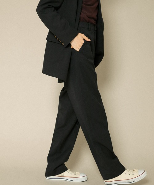 KBF（ケイビーエフ）の「ウール混ルーズパンツ（その他パンツ・レディース・ベージュ系その他/ネイビー・ONE）」の3枚目の写真