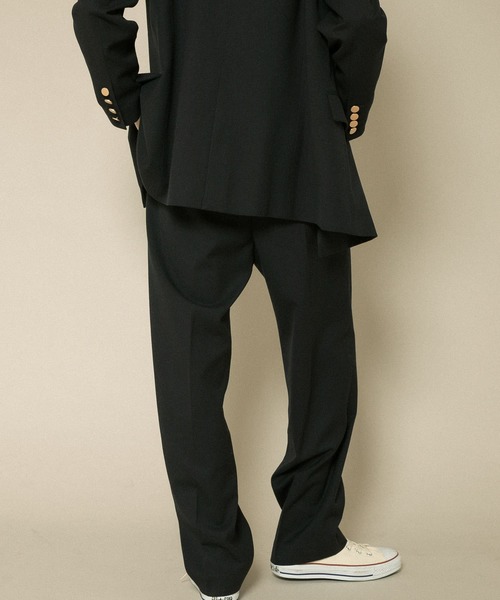 KBF（ケイビーエフ）の「ウール混ルーズパンツ（その他パンツ・レディース・ベージュ系その他/ネイビー・ONE）」の5枚目の写真