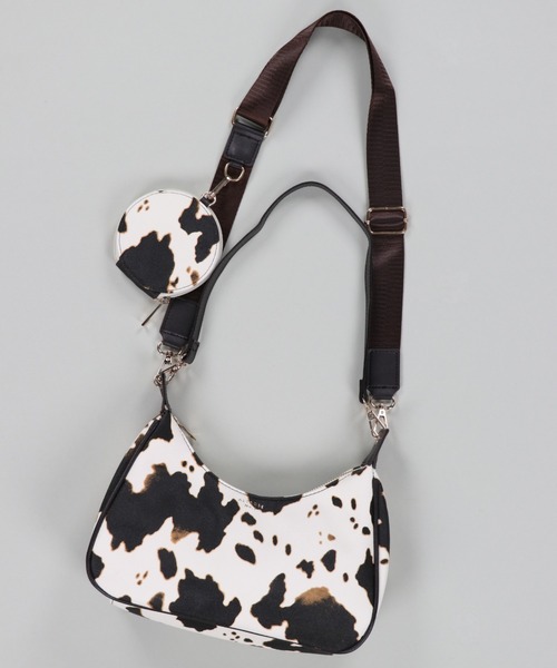 SPINNS（スピンズ）の「【2WAY仕様】ミニポーチ付き フェイクレザーショルダーバッグ（ショルダーバッグ・レディース・ブラック/グレー/アニマル・ONESIZE）」の15枚目の写真