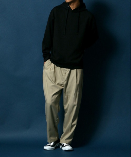 ANPAS(アンパス)の「High function Cardboard Knit Huudie/抗菌・防臭 テックダンボールニット プルパーカー(パーカー・メンズ・ブラック/グレイッシュベージュ/ピンク/チャコールグレー・L/M/LL)」の5枚目の写真